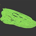 Sunken Ship Model Display With Broken Hull And Surrounding Water Wreckage Scene