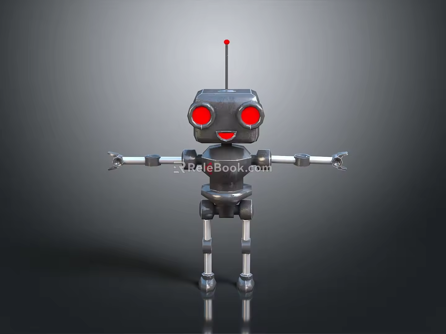 Industrial Robot Single Wheel Robot Double Wheel Robot Assistant Small Robot 3d model