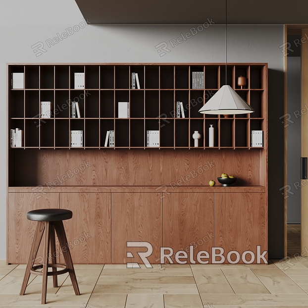 Quiet bookcase model