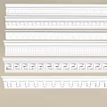Gypsum Cornice with Various Decorative Patterns and Intricate Designs for Interior Decoration