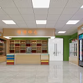 Brightly Lit Supermarket Department Store With Shelves Products Refrigerated Displays And Organized Layout
