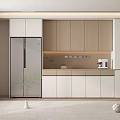 Modern Luxury Wine Cabinet with Glass Doors and Wooden Storage for Home Bar
