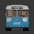 minibus minivan driverless bus school bus van box car 3d model