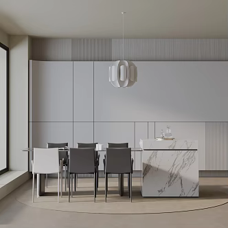 Modern table combination 3d model