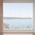 Modern Curtain Window Screen Curtain Pleated Blinds Venetian Blinds Window Screen Fabric Yarn 3d model