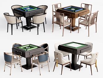 New Chinese Mahjong Table and Chair Mahjong Table and Chair Combination Chess and Card Table Mahjong Machine 3d model