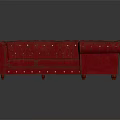 Elegant Red L shaped Sectional Sofa with Tufted Design and Nailhead Trim