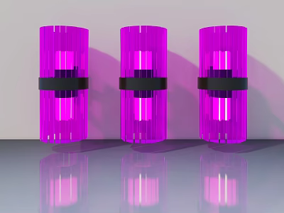 Modern Purple Swing Door Design With Black Accent Strips For Contemporary Spaces 3d model