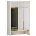 Modern Entryway Side Cabinet Interior Design With Storage Hooks Bench And Lighting 3d model