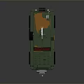 Armored Military Vehicle In Military Green With Roof Weapon Mount And Large Tires