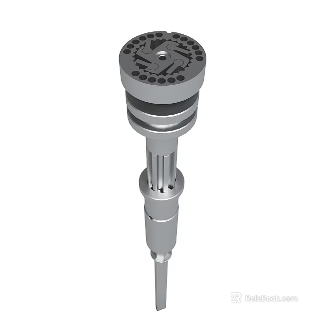 Mechanical Metal Component With Multi Layered Structure And Top Holes Design 3d model 