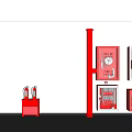 Essential Fire Safety Equipment With Fire Doors Extinguishers Hydrants And Cabinets 3d model