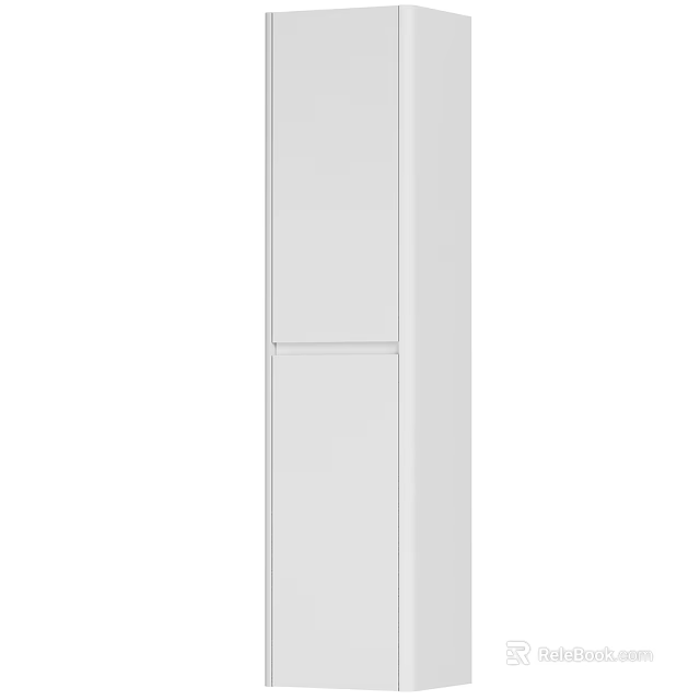 Modern White Bathroom Washbasin With Simple Cabinet Design And Clean Lines 3d model 