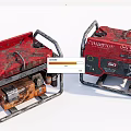 Champion Industrial Generators With Red Metal Frame And Opti Brite Features