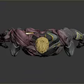 Sci Fi Character Design With Blonde Hair Red Yellow Accents Mechanical Arm And Black Bodysuit