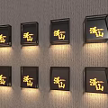 Modern Black Frame Wall Lamps With Warm Light For Indoor Wall Decoration