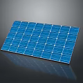 Blue Solar Panel As Efficient Daily Electrical Appliance For Home Energy Use 3d model