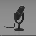 Vintage Design Desktop Microphone With Metal Stand For Professional Audio Use