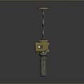Industrial Device With Yellow Top Digital Display And Metal Support Rod Structure