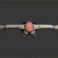 Child with Pink Hair Wearing White Shirt Tie Dark Pants and Brown Shoes Arms Outstretched