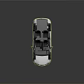 White Electric Car With Modern Sleek Body Transparent Roof And Large Wheels