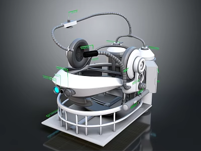 Advanced Mechanical Device With Circular Components Flexible Tubes And Stable Support Frame 3d model