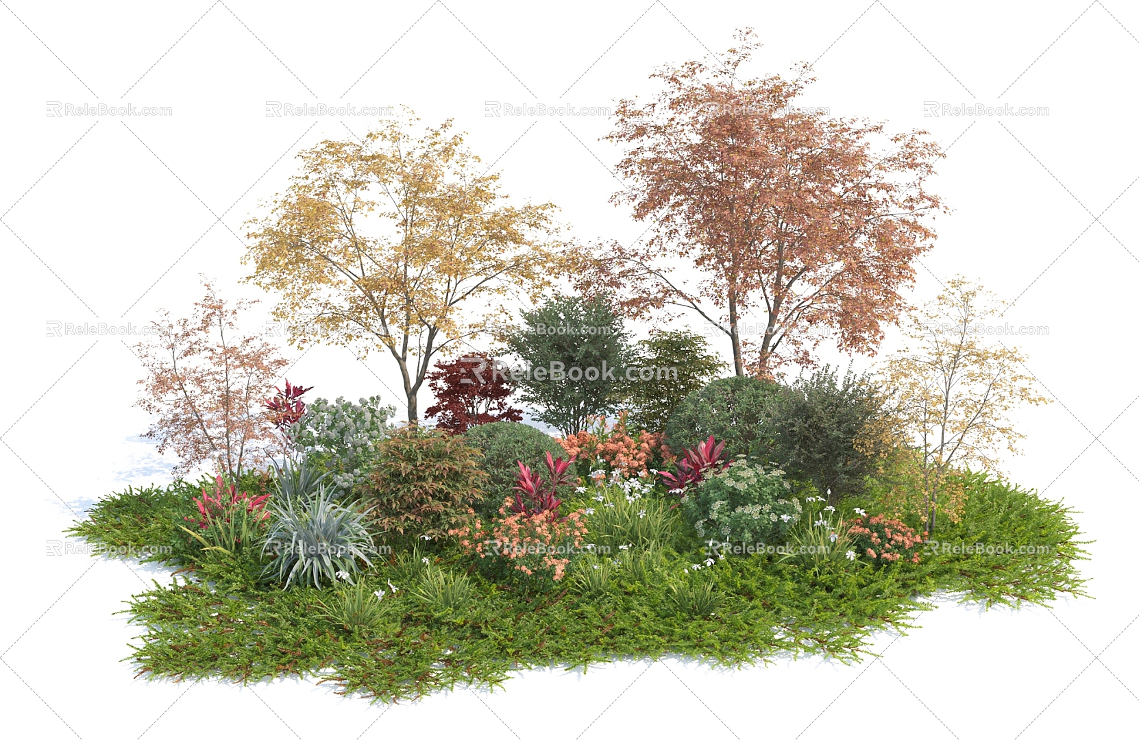 Modern Shrub Tree Shrub 3d model