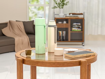Thermos Cup Water Cup Thermos E-commerce Scene E-commerce Product Home Scene Display Stand 3d model