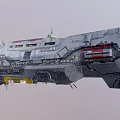 Sleek Futuristic Spaceship With Complex Metallic Structure And Detailed Components For Cosmic Travel