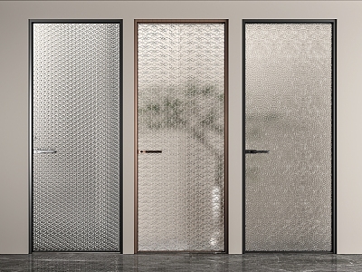 Glass single door 3d model