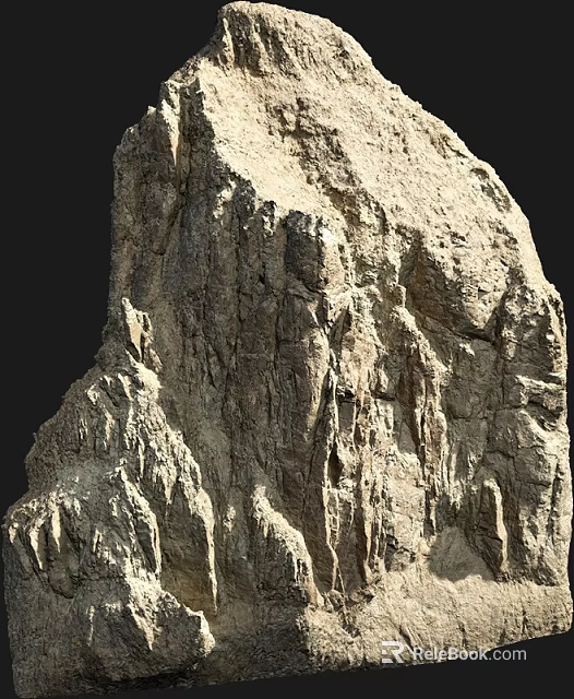 Natural Stone and Wood Material Combination With Rustic Texture And Organic Design Elements 3d model