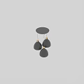 Three Black Pendant Lights with Hemispherical Shades and Warm Yellow Illumination for Modern Spaces
