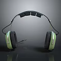 Over Ear Wired Headphones With Green And Black Design Comfortable Ear Cushions For Audio