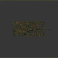 Military Tank With Camouflage Paint Scheme Long Gun Barrel Metal Tracks And Detailed Design