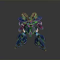 Blue Mech Robot Character Design For Game And Movie Scenes
