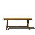 Modern stool now you simple solid wood casual bench 3d model