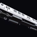 Stylish Modern Silver Subway Train With Multiple Windows And Doors Design 3d model
