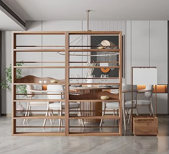 New Chinese Partition Storage Rack Partition 3d model