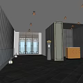 Modern Front Desk Club Front Desk 3d model
