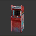 Vibrant Shinobi Arcade Cabinet With Red Blue Graffiti Design And Game Screen