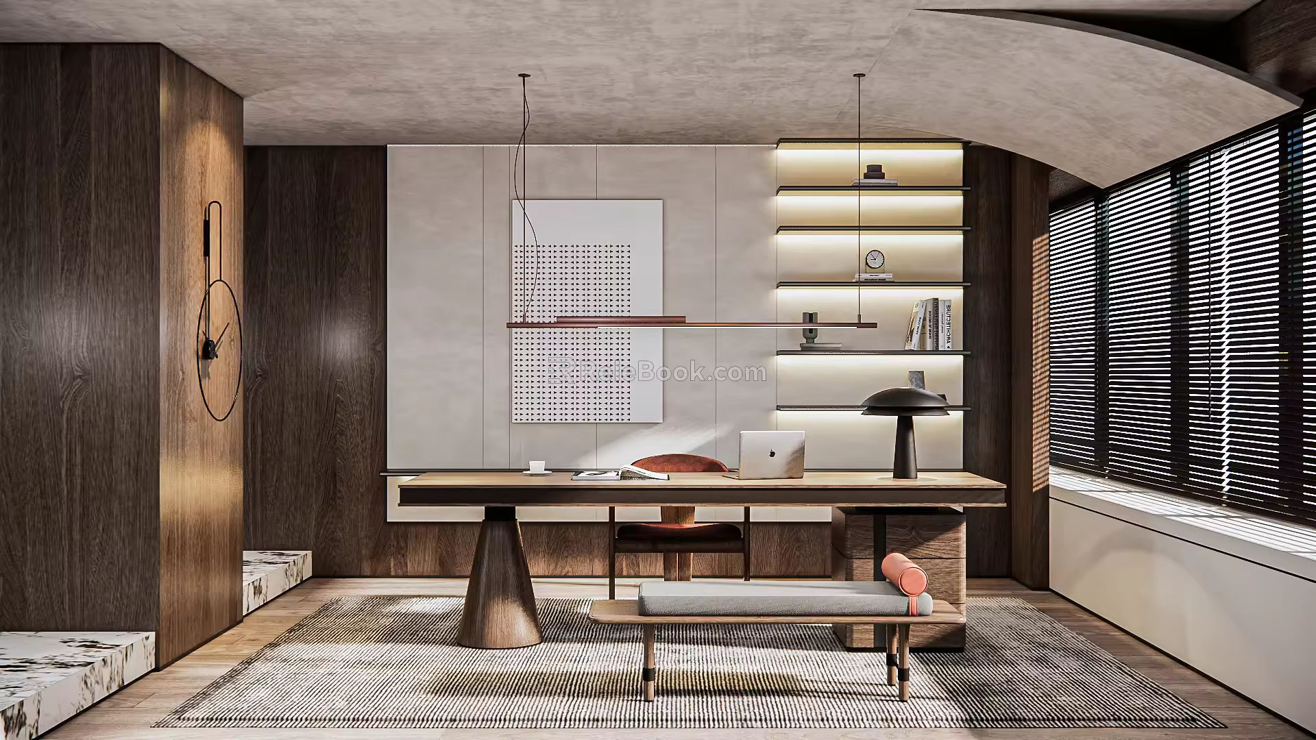 Modern study 3d model
