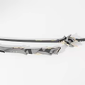 Modern Decorative Sword With Ornate Handle And Black Gold Blade Design
