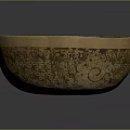 Ornate Golden Bowl With Detailed Carved Patterns For Daily Household Use