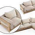 Nordic Combination Sofa Combination 3d model