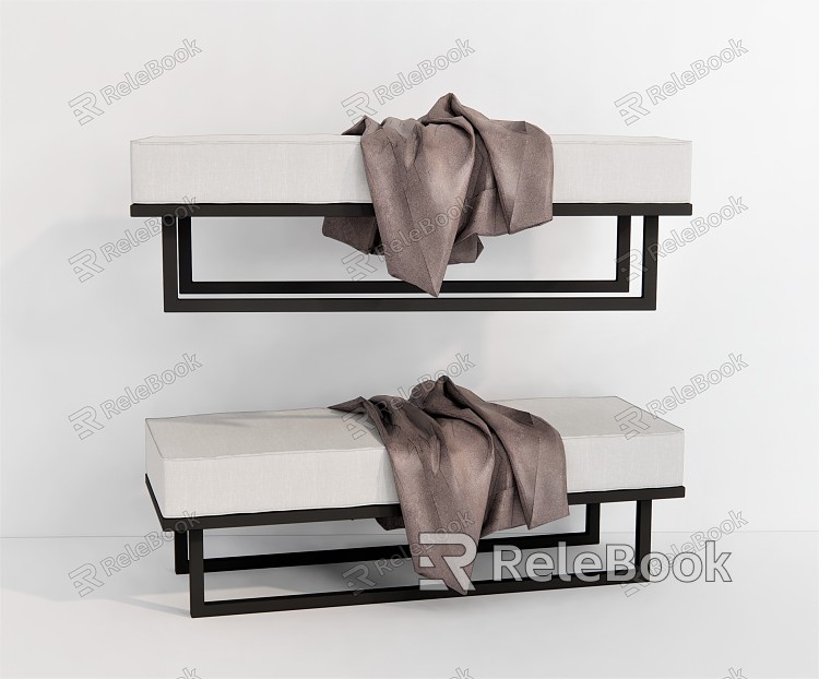 Modern Bed End Stool Bench Shoe Stool Low Stool Blanket Blanket Sofa Stool model