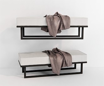 Modern Bed End Stool Bench Shoe Stool Low Stool Blanket Sofa Stool 3d model