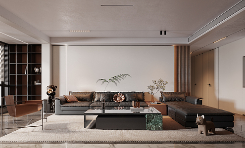 modern living room 3d model