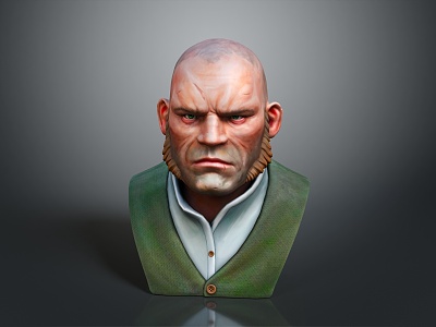 Men's Uncle Greasy Uncle Male Handsome Male Young Juvenile Male Role 3d model