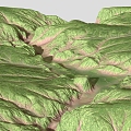 canyon valley plateau mountain mountain terrain mountain peak slope grassland 3d model