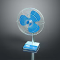 Desktop PC Cooling Fan With Blue Blades And White Base For Efficient Heat Dissipation